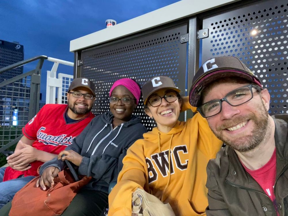 Me with my wife and a couple friends. When we were only down one run…