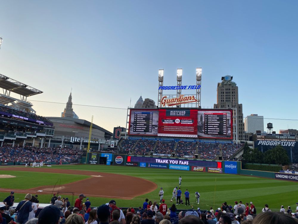 A shot of the ballpark before the game started.