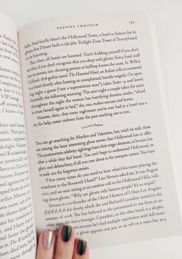 A page from Ghostland. Favorite quote: "But, then, all hotels are haunted. You're kidding yourself if you don't see this, if you don't recognize that you sleep with ghosts."