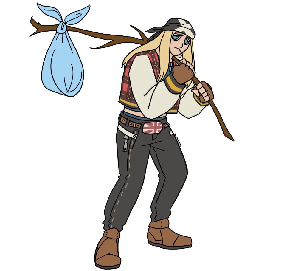 sad ant with bindle walking away redraw with axl low