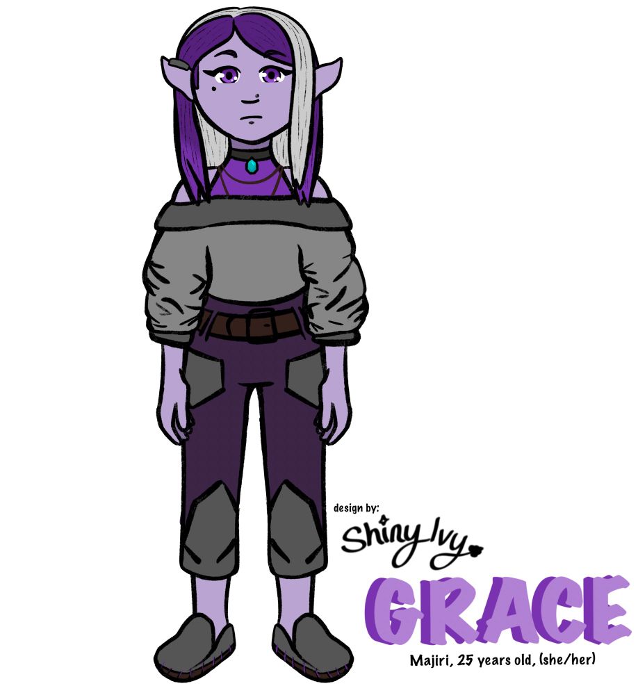 a drawing of my majiri oc, grace