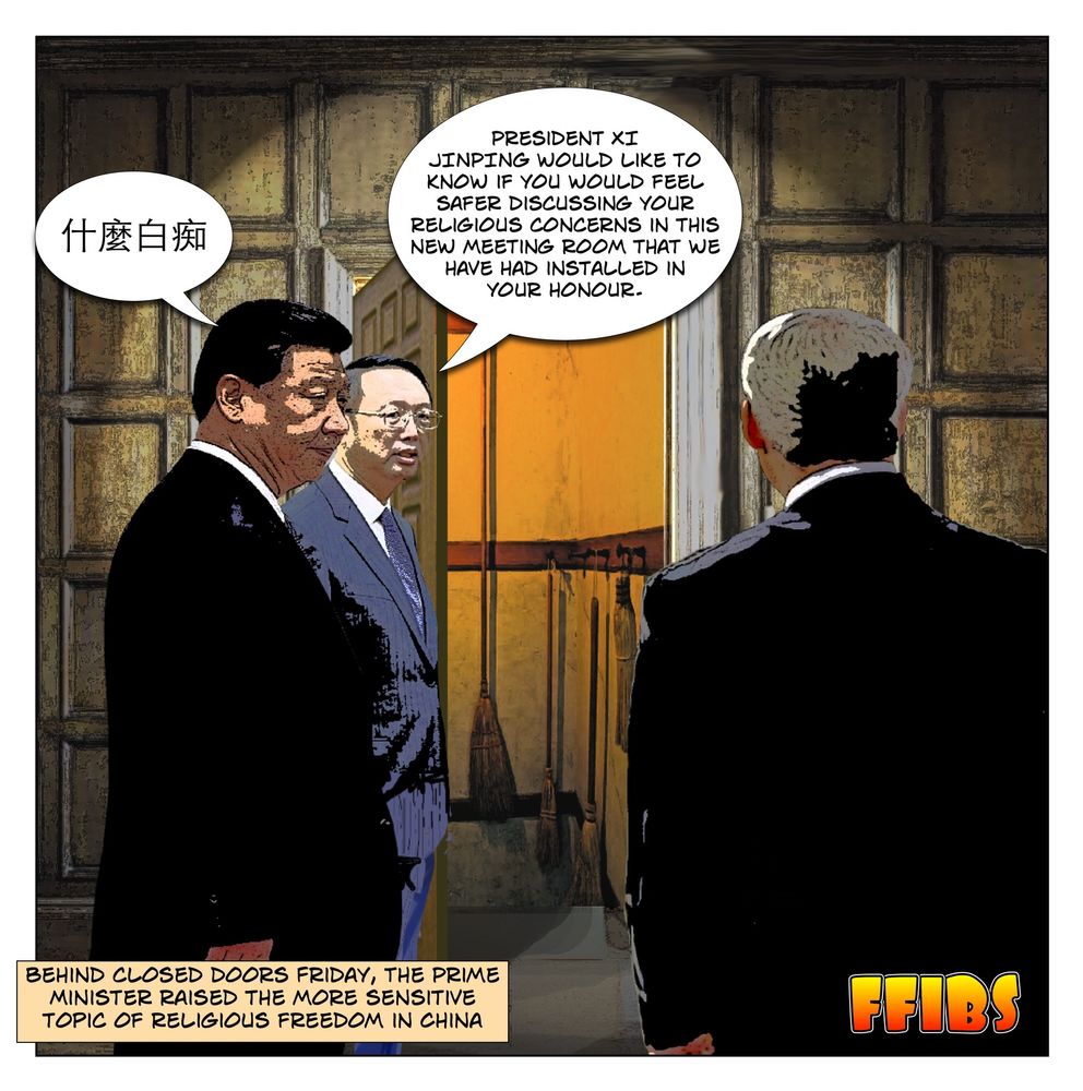 Chinese offering Harper a broom closet to meet in