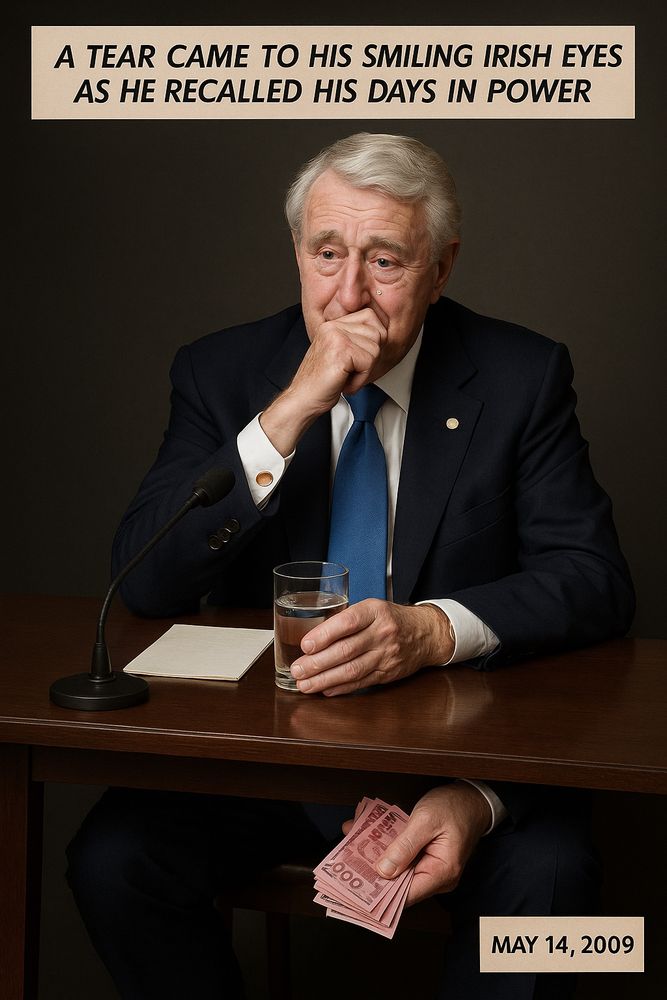 Mulroney during the corruption investigation into his term in office. Pic of Mulroney remembering his past days of glory, dancing with Reagan & accepting under the table bribes