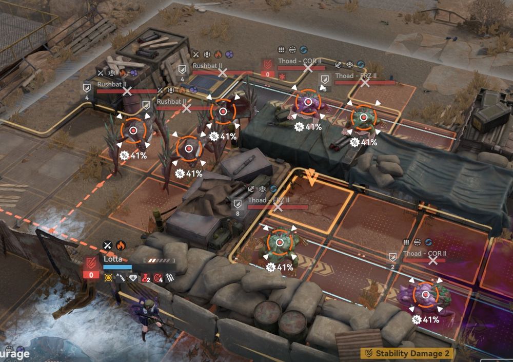 Overleveled Lotta doing her best skill doing maximum AOE damage against trash mobs.