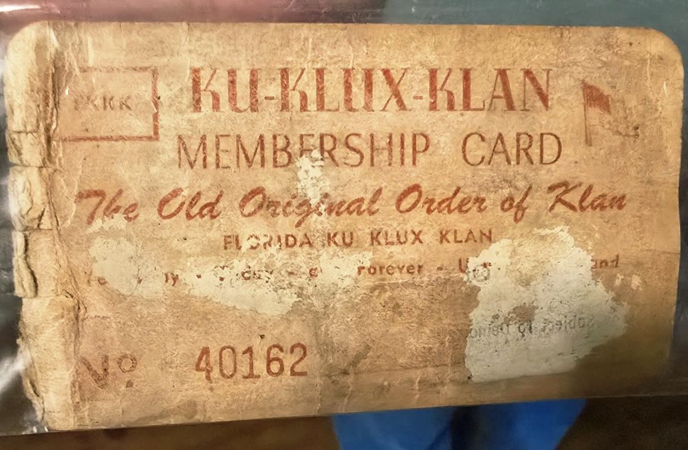 Klu-Klix-Klan membership card 