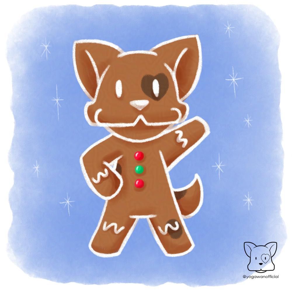 Yoga-Wan, the yoga-loving dog as a christmas cookie.