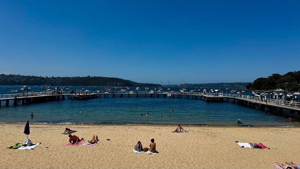 Sunny day at balmoral beach in Sydney Australia