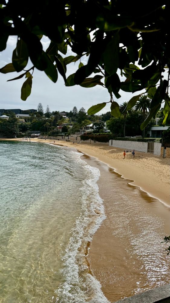 Overlooking a clean clear sunny beach in Watsons bay, Sydney Australia