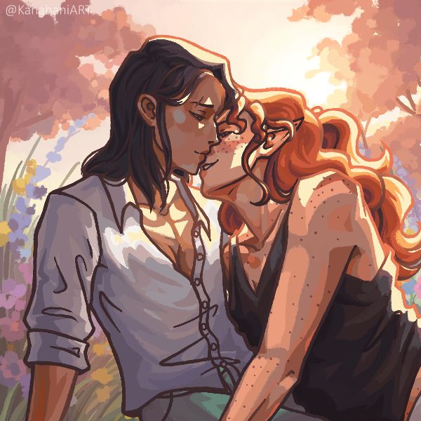 Image from a picrew personalized for Talia to kiss Neve