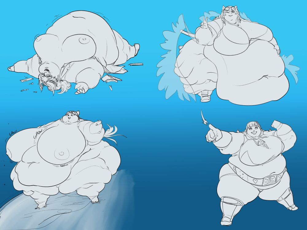 From L to R: Hange Zoe, Suzuka Gozen(Vacay), OC Sketch, Moko Mojiro