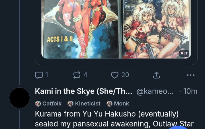 My what got you into anime repost has been reposted itself 4 times and liked 20 times. Nice.