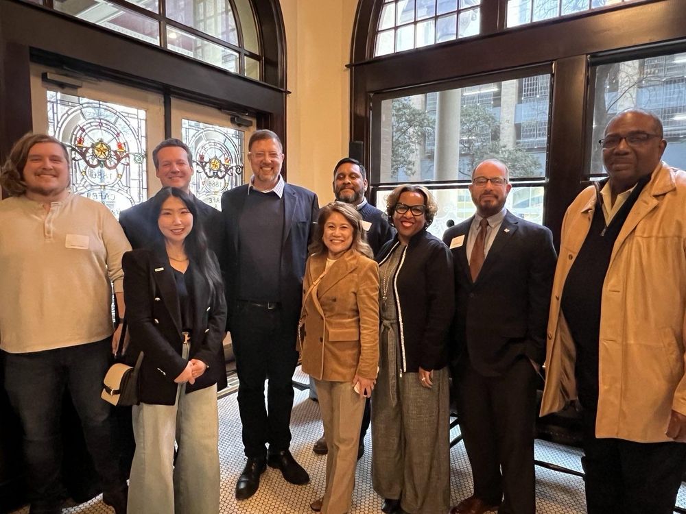 Me standing with Texas DNC members. 