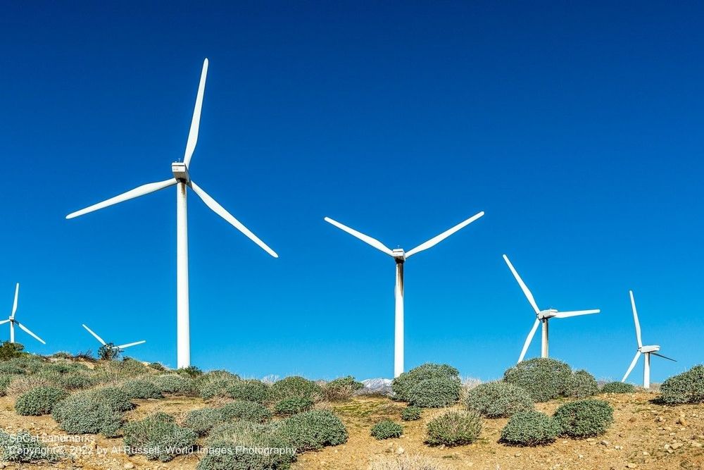 Wind Turbine Farms, Palm Springs, Riverside County
