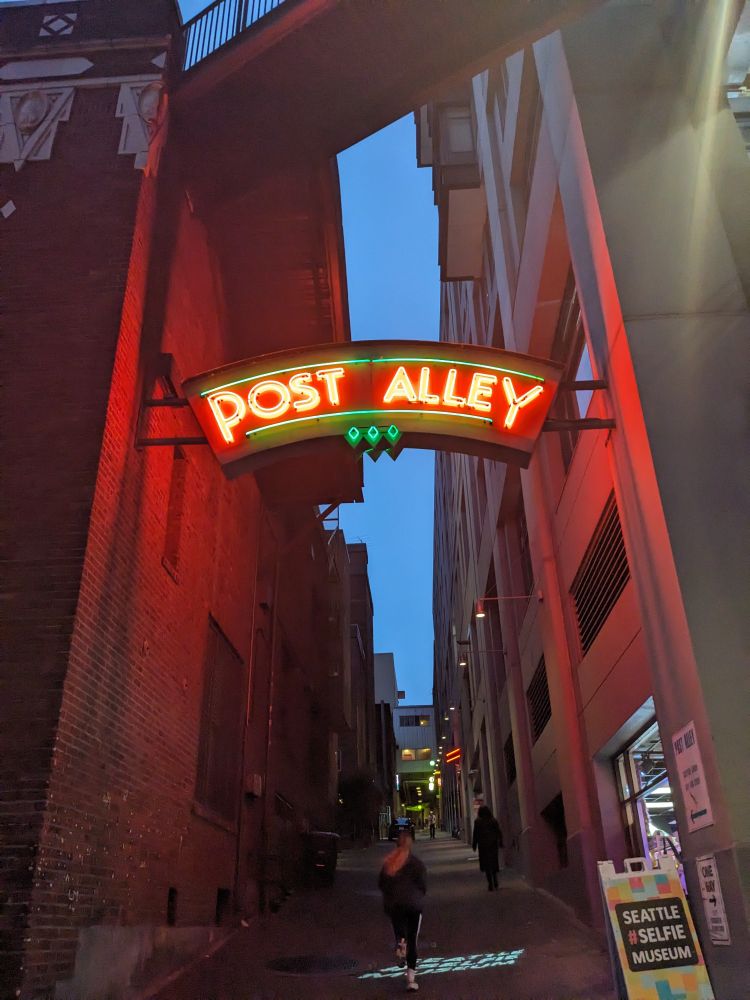 Post alley neon sign