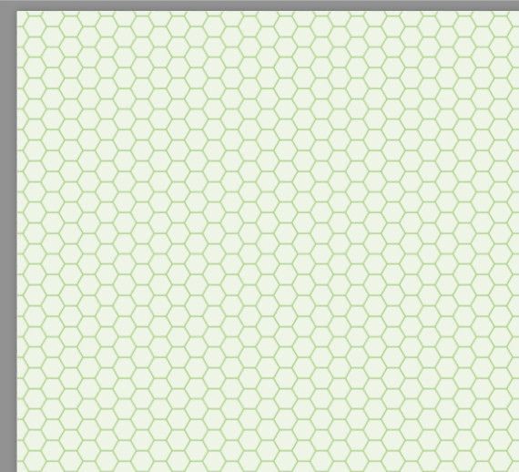 A green hex grid on a light green background.