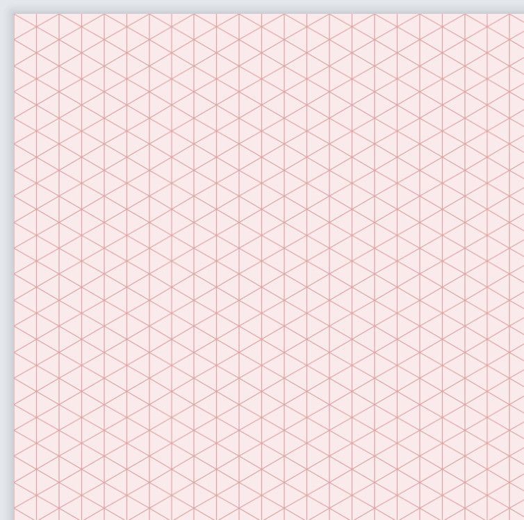 A red isometric grid on a pink background.