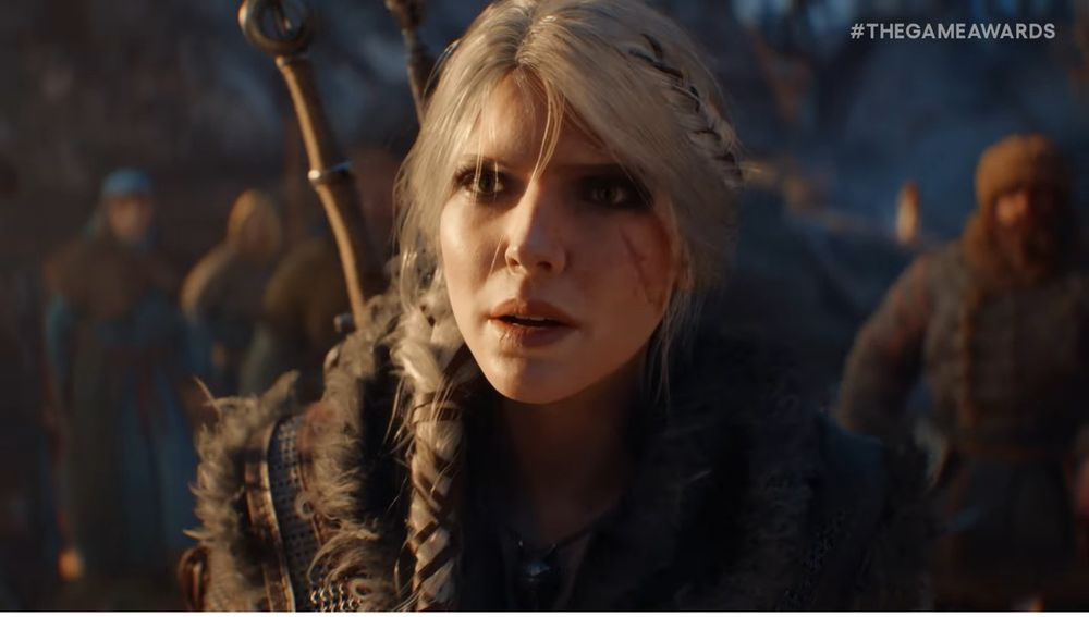 Screenshot of Ciri in The Witcher 4 reveal trailer from The Game Awards 2024