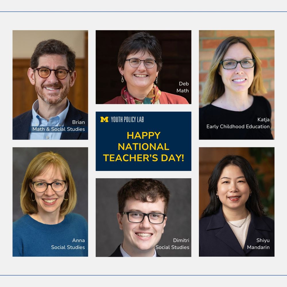 YPL staff who are former teachers: Brian Jacob, Deb Hubbard, Katja Robinson, Ann Erickson, Dimitri Przeslawski, and Shiyu Nitsos