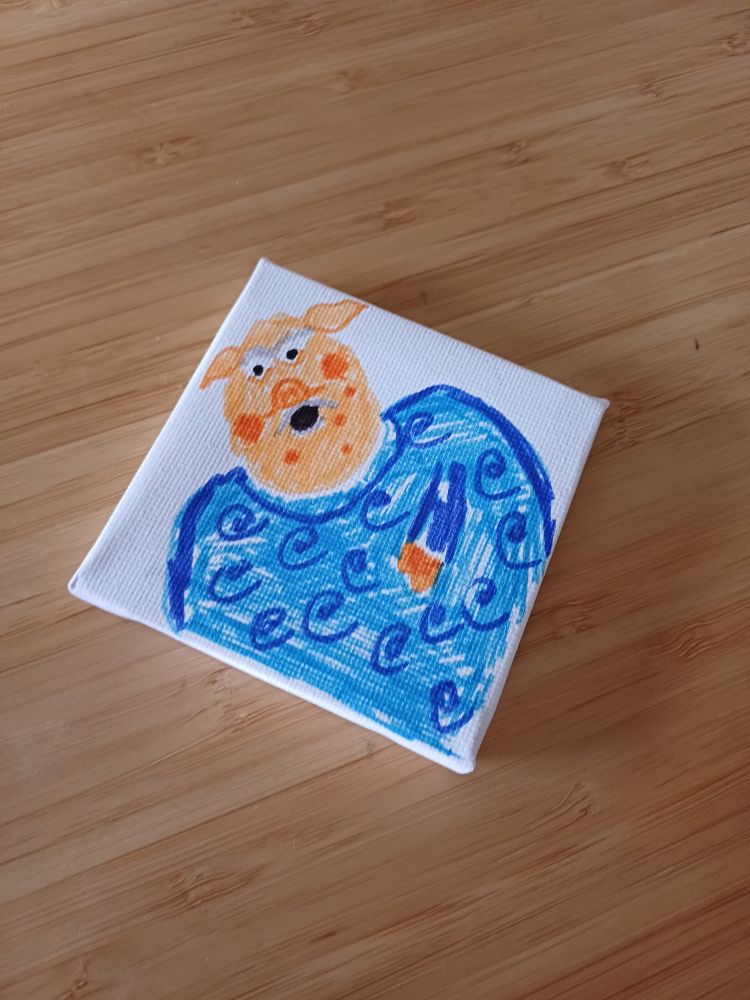 Howard Tubman in a nice blue shirt in felt tips 