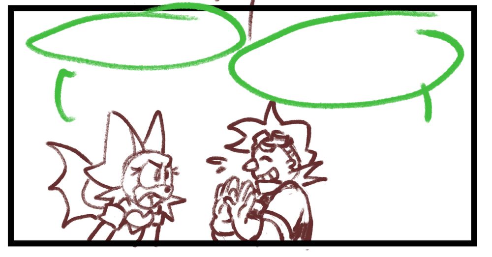 Comic panel sketch
