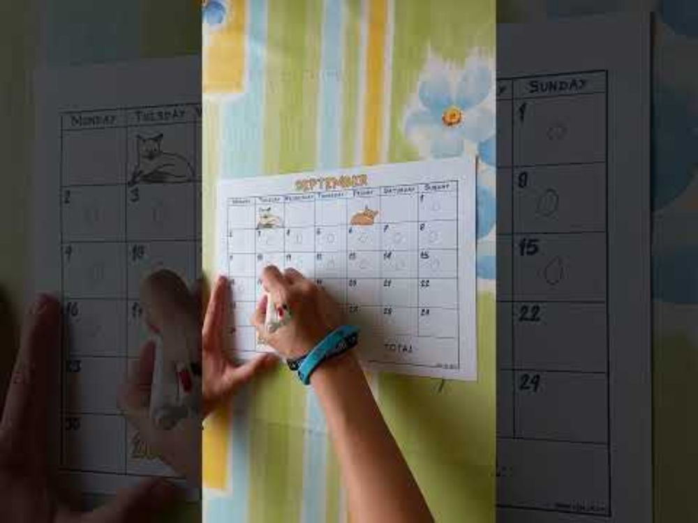 Sales Tracker September #shorts #Calendar #SalesTracker #cat #September #stickers #NinfaDelKofi