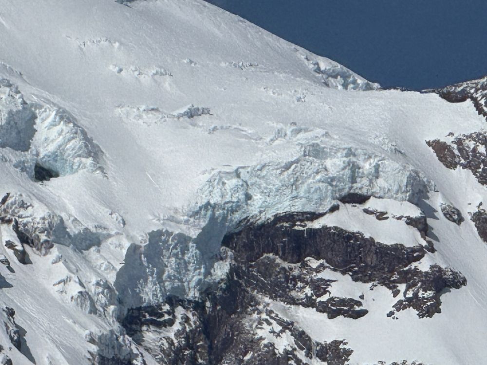 One of the glaciers on Mount Rainier