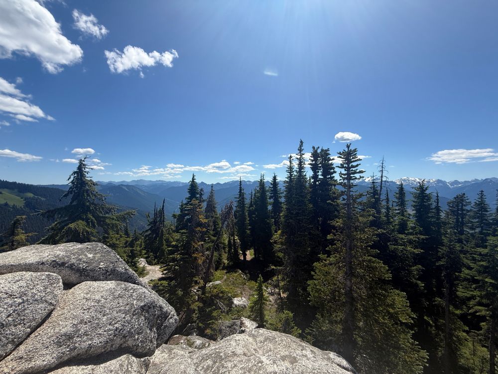 View looking southwest from the top