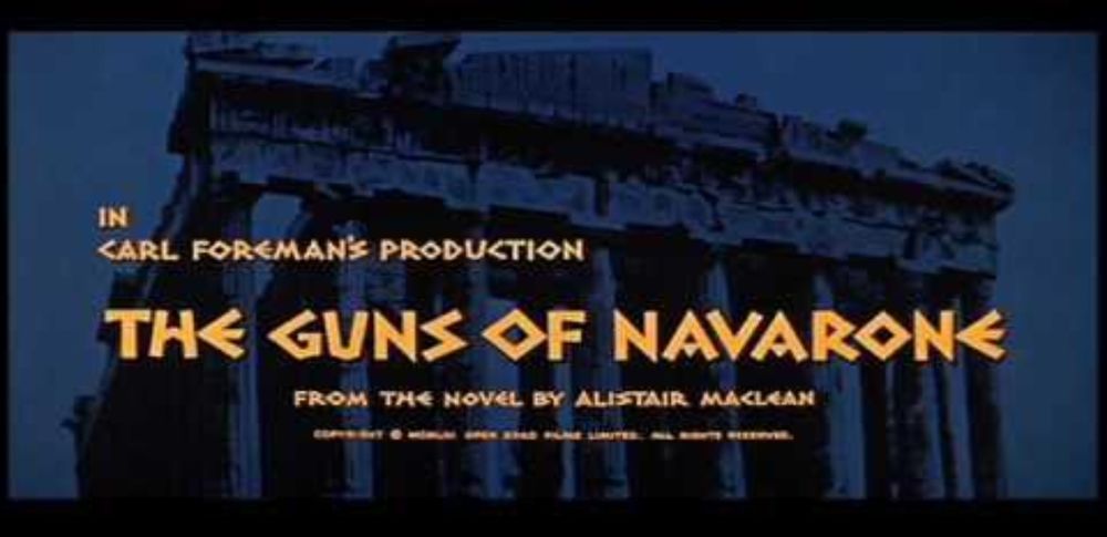 title screen for 'The Guns of Navarone'