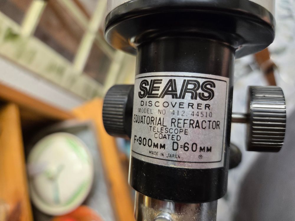 Sears' Telescope Label c. 1980's