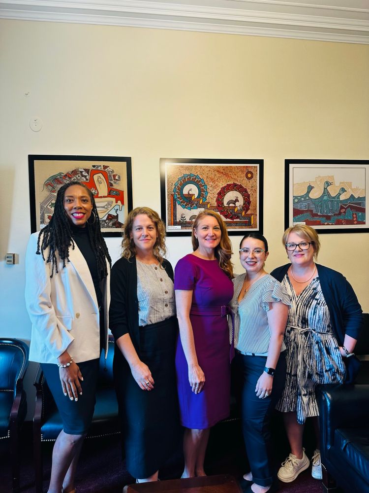 Picture of NMCSAP and NMCADV staff posing with Congresswoman Stansbury and her staff. 