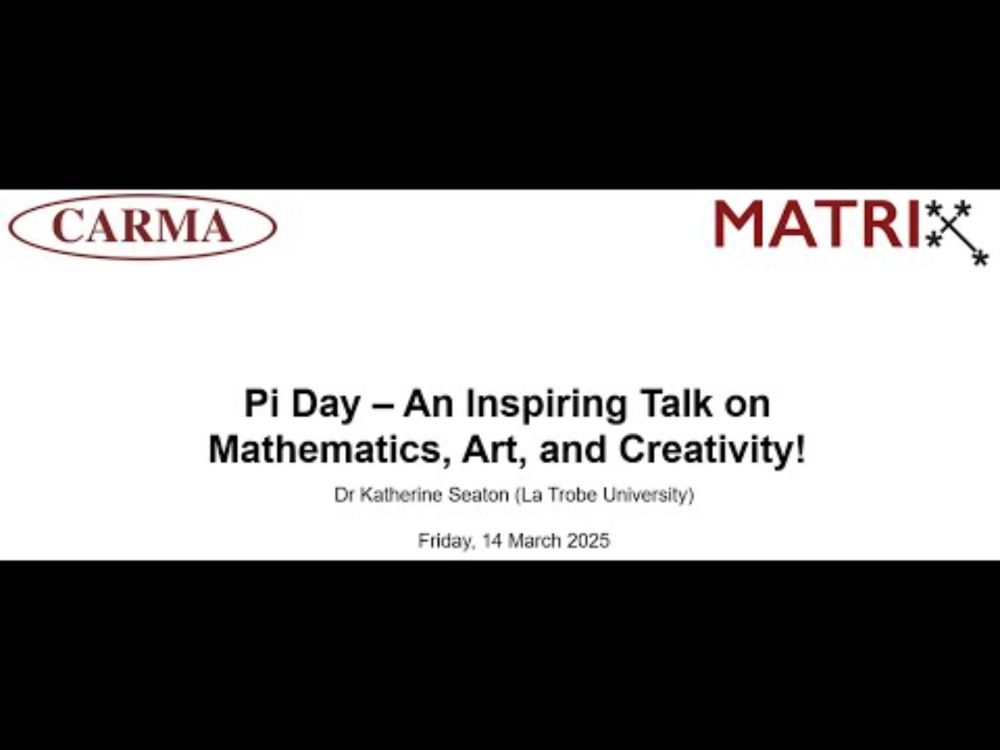 CARMA-MATRIX - Pi Day – An Inspiring Talk on Mathematics, Art, and Creativity!