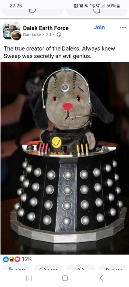 Sweep in his true form as a Dalek.