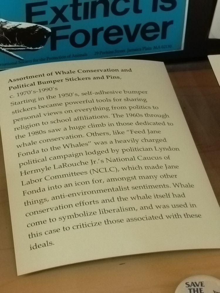 A museum info plaque about bumper stickers