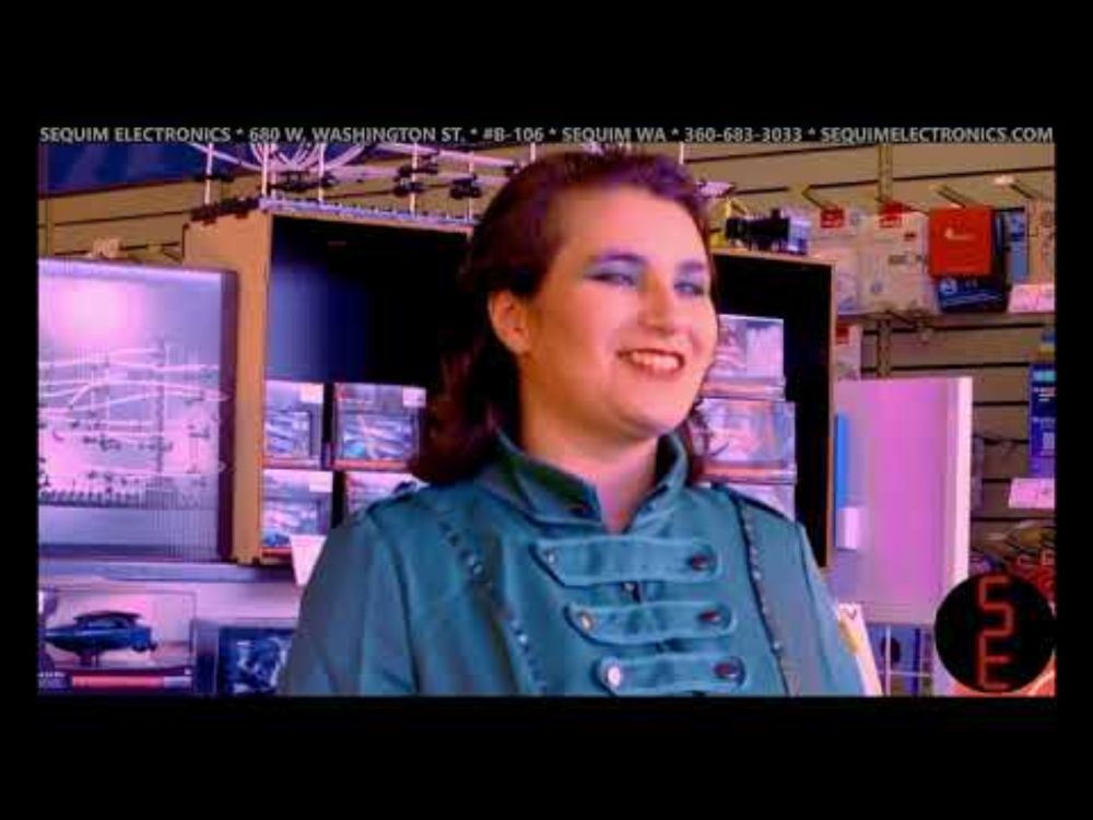 Ashlynda the Lavender Fairy Visits Sequim Electronics RadioShack Dealer