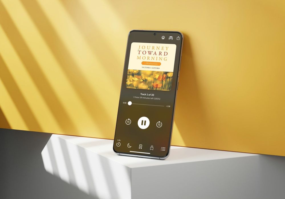 Journey Toward Morning audiobook displayed on a phone.