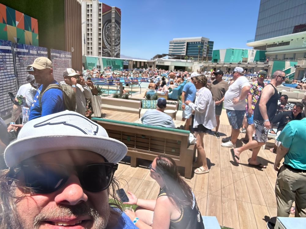 A poor selfie with my fellow drafters in the background