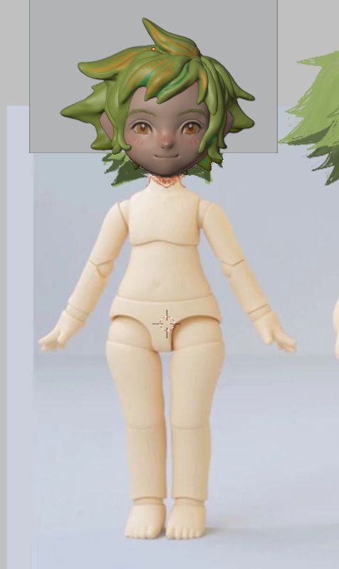 sculpting Frosty's head for a custom nendoroid in blender