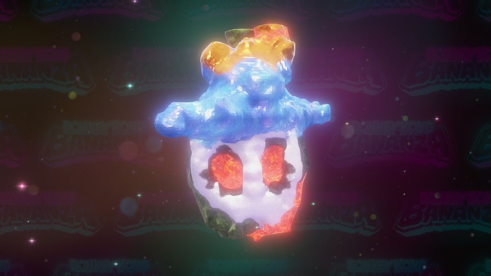 A poorly made, strange looking depiction of Zokket's head from Mario and Luigi Brothership made with DK Artist within Donkey Kong Bananza