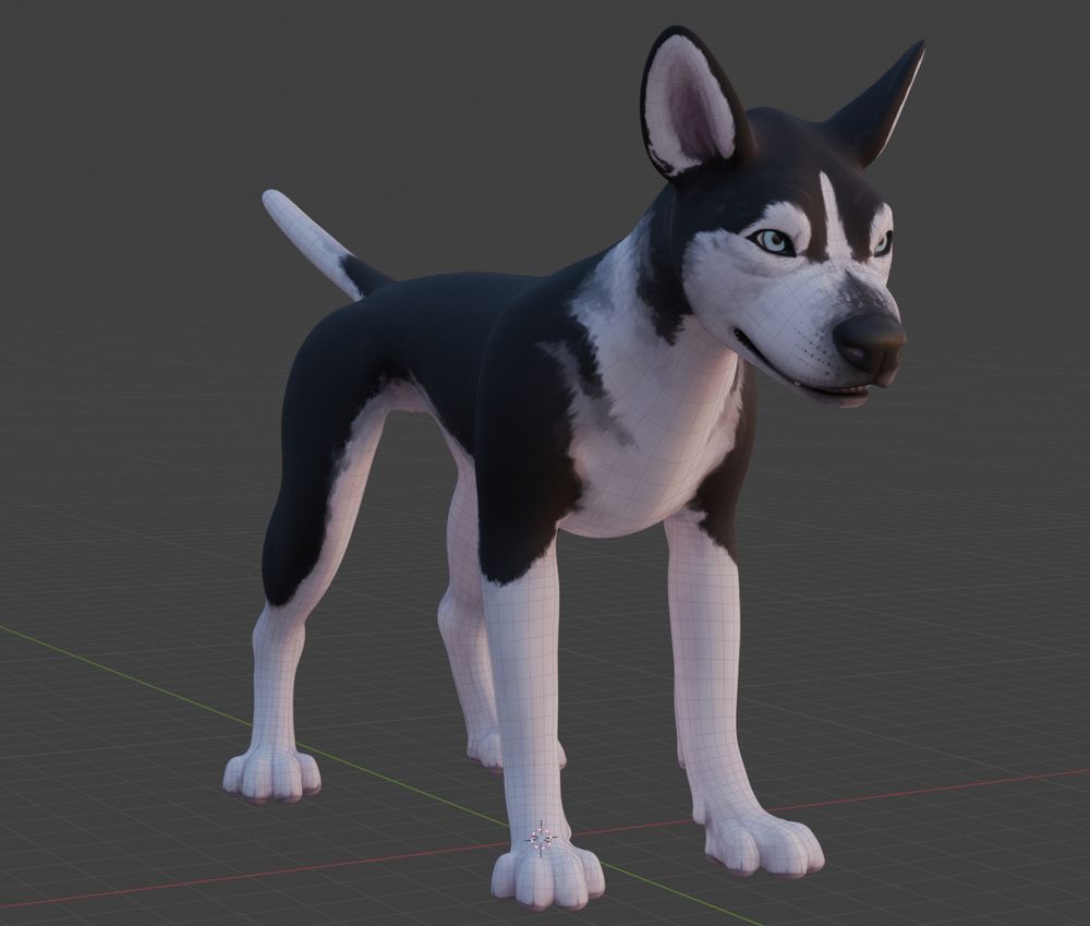 Husky 3d model WIP