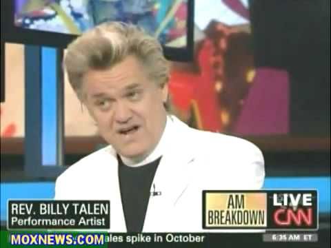 Reverend Billy on CNN, Thanksgiving/Buy Nothing Day 2009