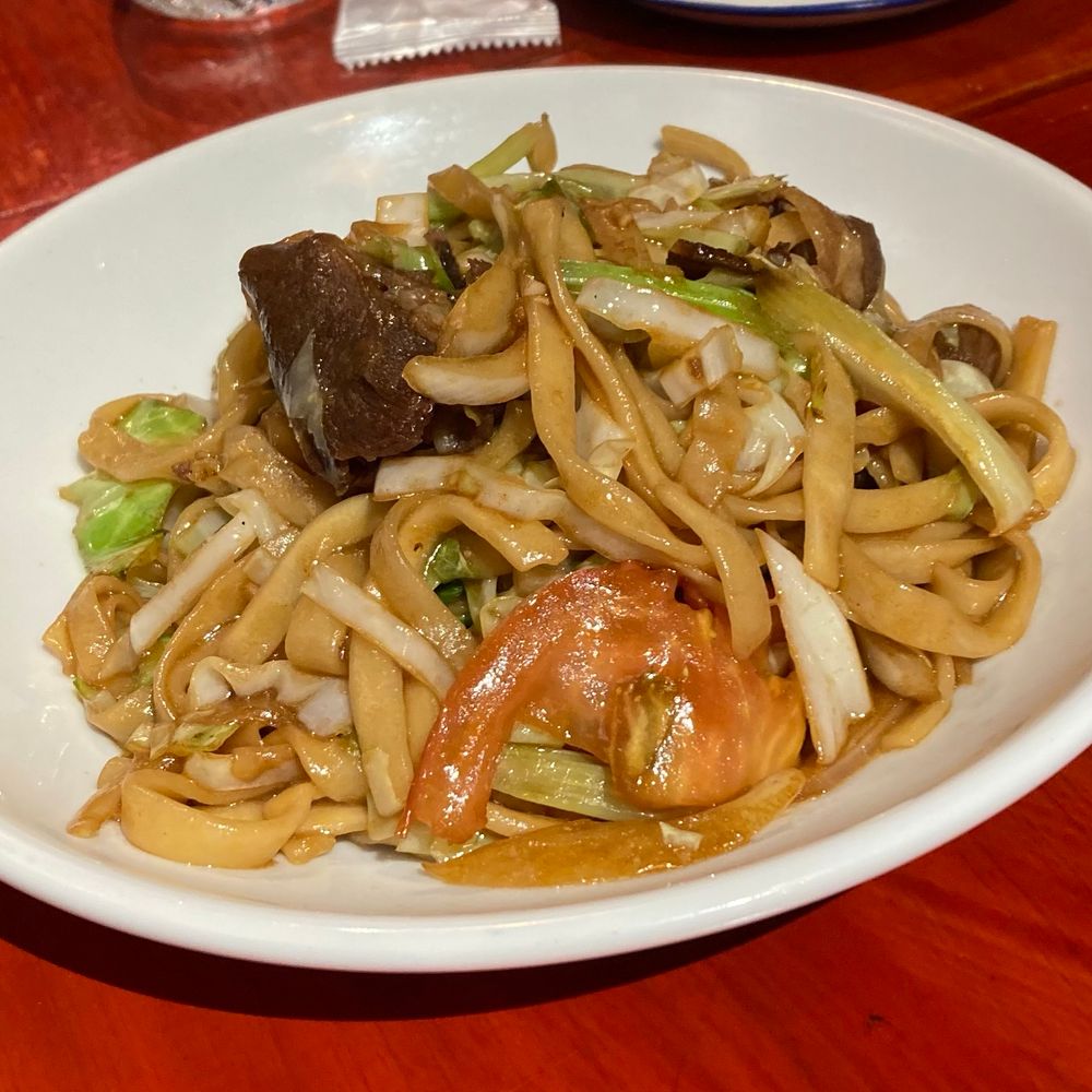 丸の内・味坊之家の羊入焼きうどん