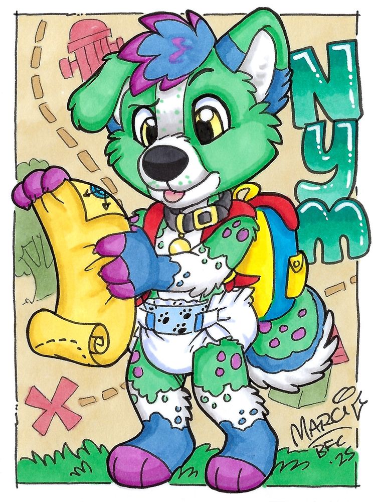 A cute lil pup on the hunt for treasure gets directions mixed up as he tries to figure out why all the text on the map is upside down 🙃 