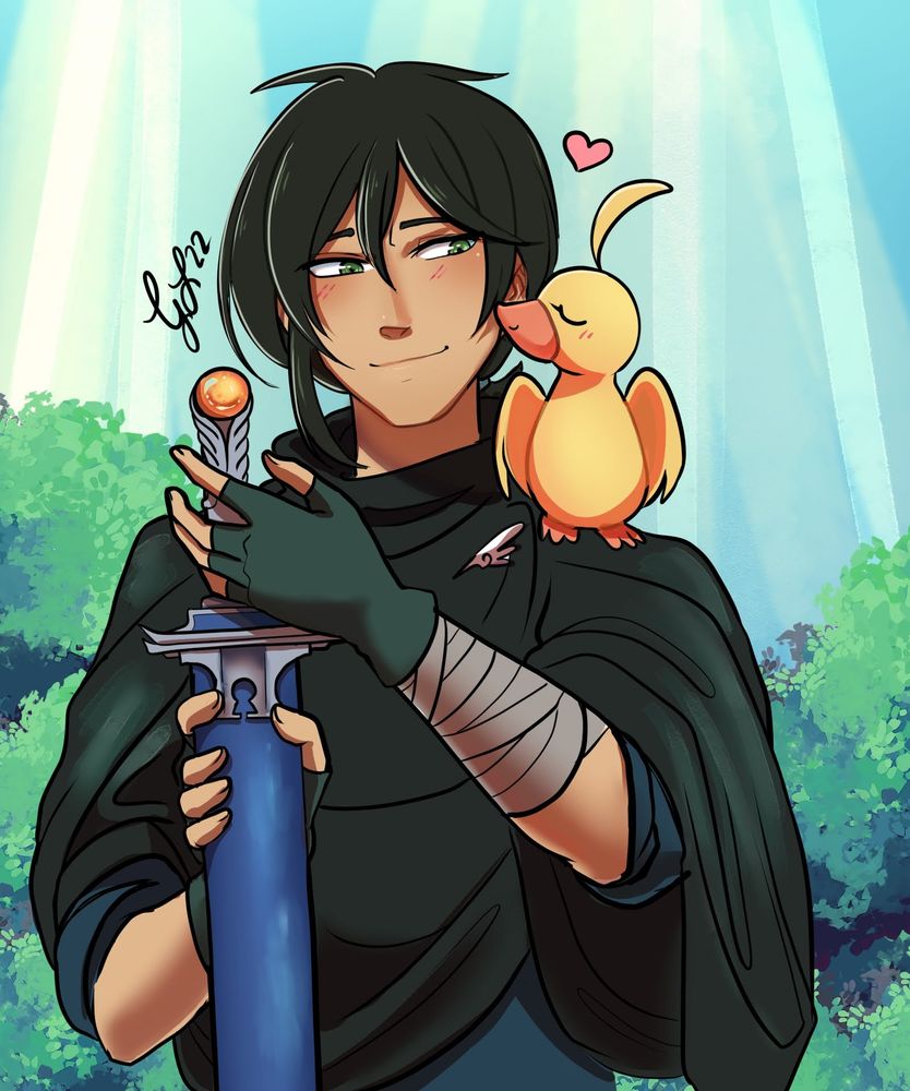 Fakir & Duck of Princess Tutu (2002)

A guy smiles as the duck, sat upon his shoulder, gives his cheek a small peck.