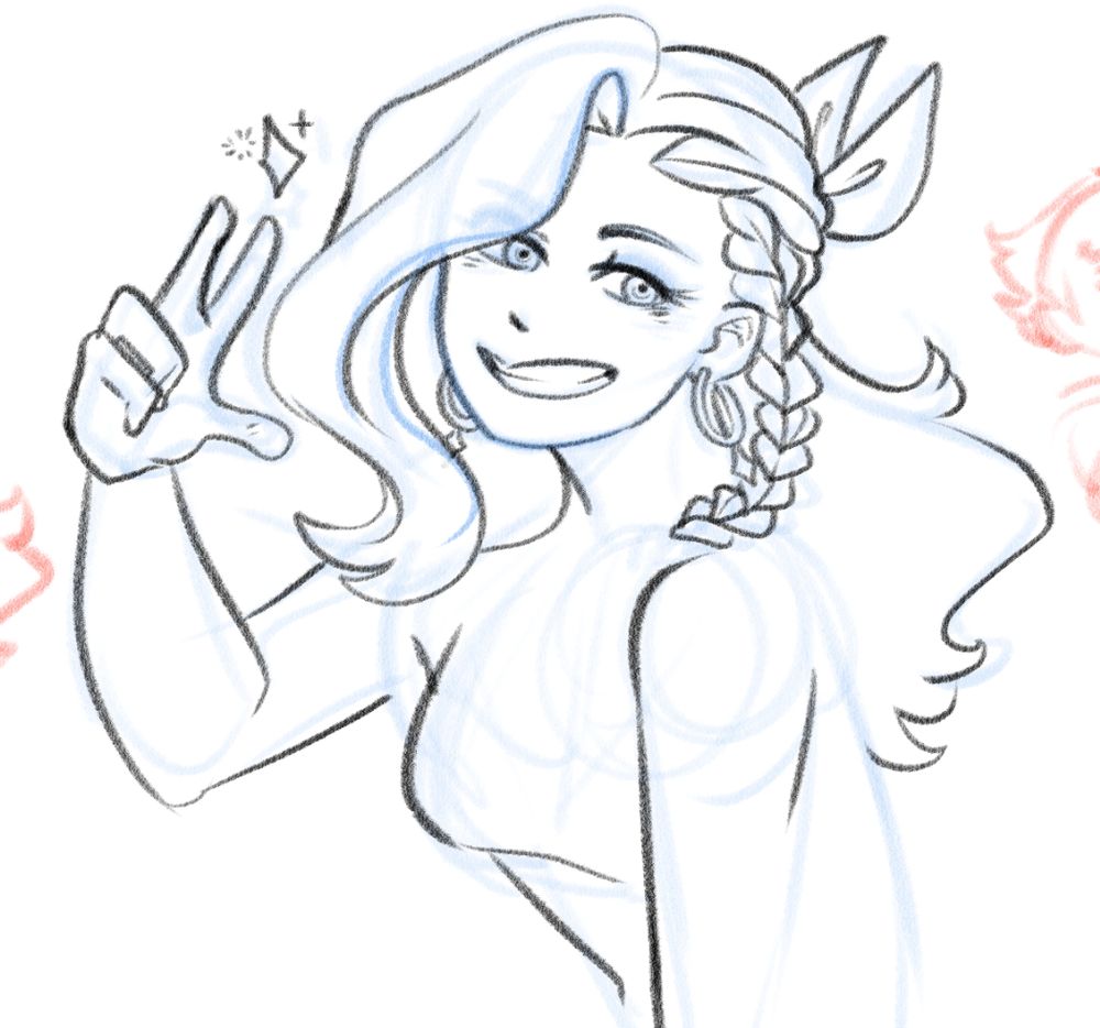 Yuna giving a casual peace sign, as if catching someone taking her picture.