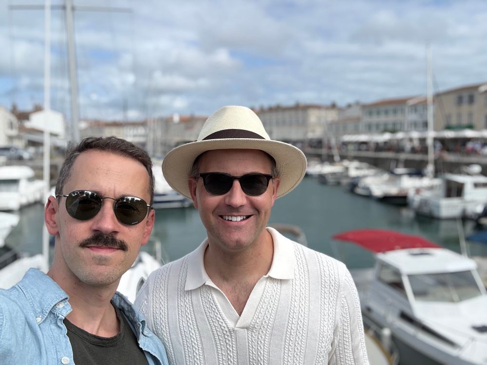 Me and Joel in front of the harbor 