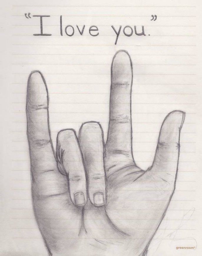 ASL sign for I Love You. 