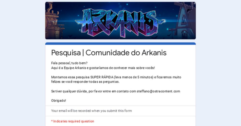 Pesquisa | Comunidade do Arkanis