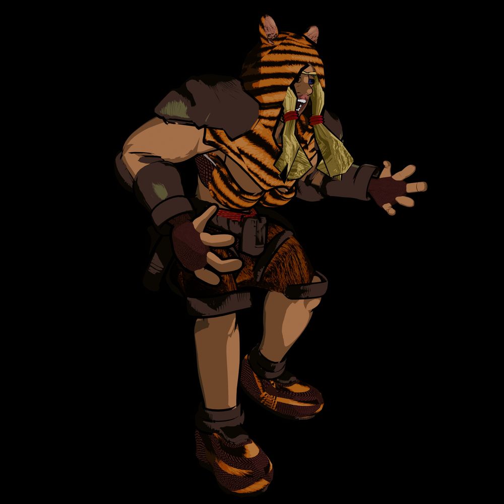 She prefers to use her hands and strength!!!