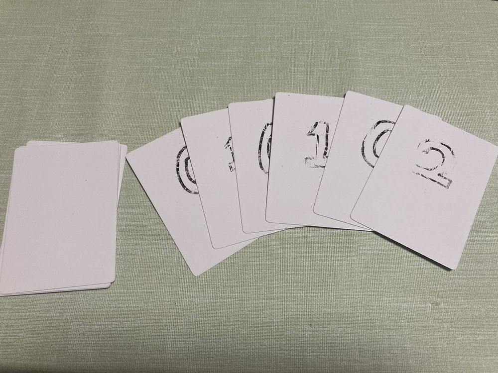 自分で描いた新しいアイデアに関するカード