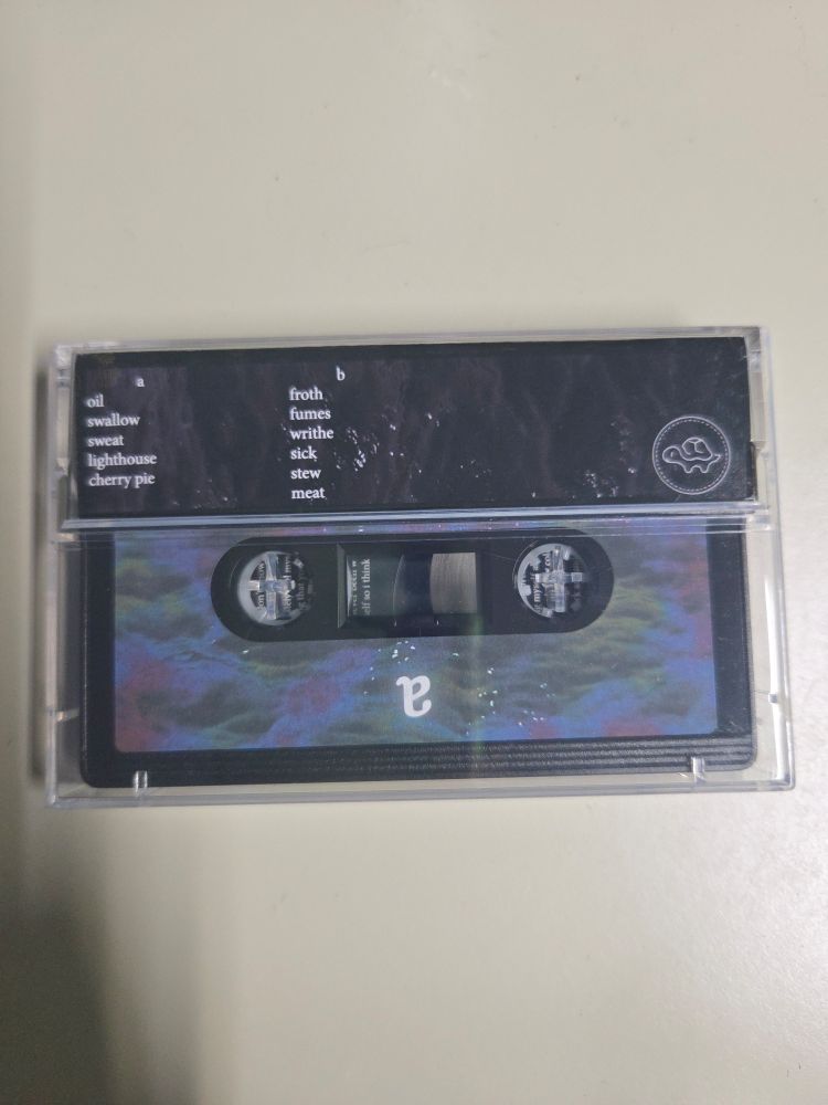 "kendall :3 - oil" cassette, distributed by trickystoop